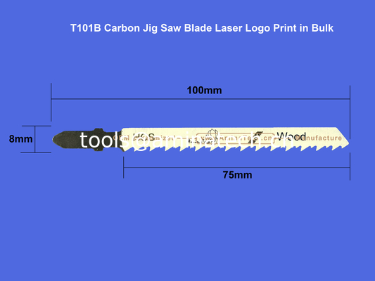 T101B Carbon Jig Saw Blade Laser Logo Print in Bulk size:100mmx8x10T, Cutting Woods,Reciprocating Saw Blade supplier