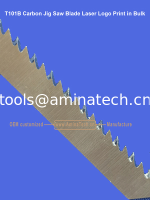 T101B Carbon Jig Saw Blade Laser Logo Print in Bulk size:100mmx8x10T, Cutting Woods,Reciprocating Saw Blade supplier