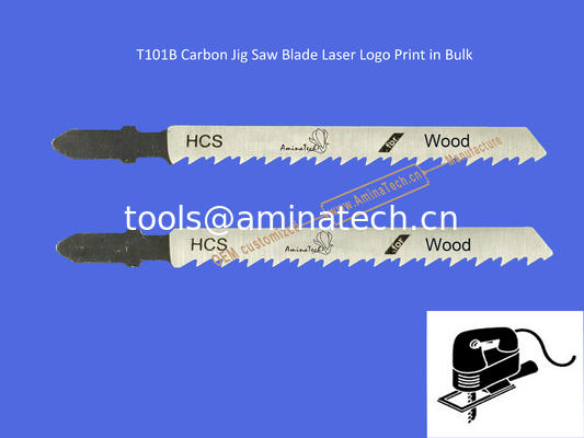 T101B Carbon Jig Saw Blade Laser Logo Print in Bulk size:100mmx8x10T, Cutting Woods,Reciprocating Saw Blade supplier