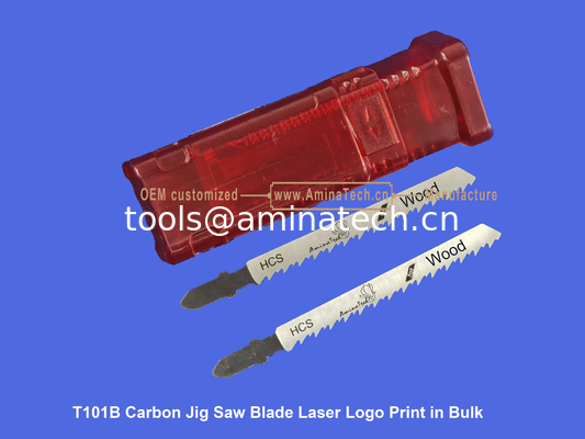 T101B Carbon Jig Saw Blade Laser Logo Print in Bulk size:100mmx8x10T, Cutting Woods,Reciprocating Saw Blade supplier