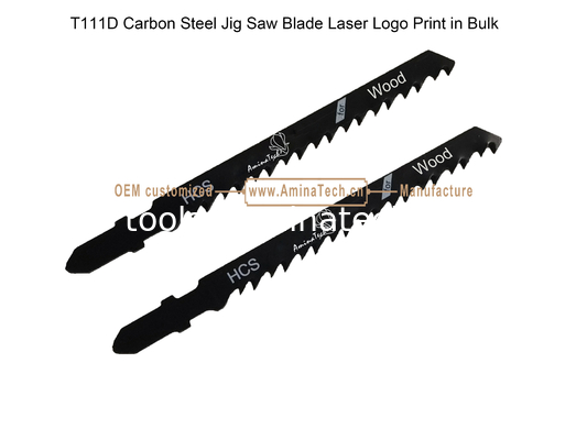 T111D Carbon Jig Saw Blade Laser Logo Print in Bulk size:100mmx8x6T, Cutting Woods,Reciprocating Saw Blade supplier