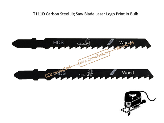 T111D Carbon Jig Saw Blade Laser Logo Print in Bulk size:100mmx8x6T, Cutting Woods,Reciprocating Saw Blade supplier