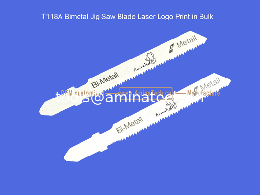 T118A Bimetal Jig Saw Blade Laser Logo Print in Bulk,Reciprocating Saw Blade ,Power Tools supplier