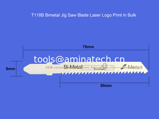 T118B Bimetal Jig Saw Blade Laser Logo Print in Bulk,Reciprocating Saw Blade ,Power Tools supplier