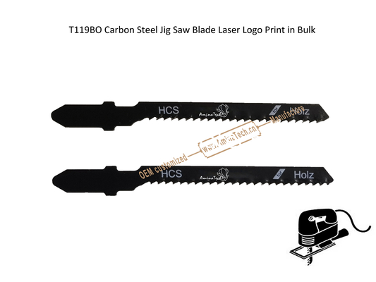 T119BO Carbon Jig Saw Blade Laser Logo Print in Bulk size:75mmX6x12T, Cutting Woods,Reciprocating Saw Blade supplier