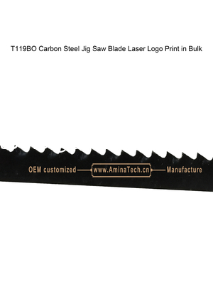 T119BO Carbon Jig Saw Blade Laser Logo Print in Bulk size:75mmX6x12T, Cutting Woods,Reciprocating Saw Blade supplier