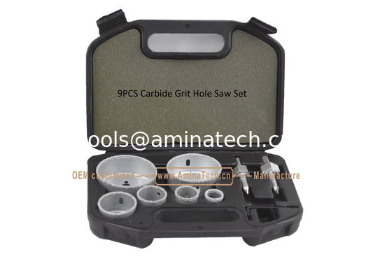 9PCS Carbide Grit Hole Saw Set,Drill,Power Tools supplier