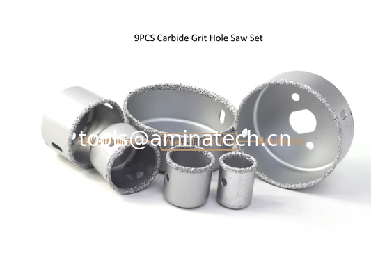 9PCS Carbide Grit Hole Saw Set,Drill,Power Tools supplier