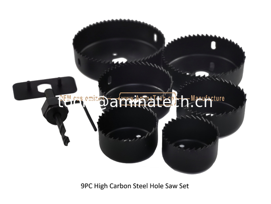 9PC High Carbon Steel Hole Saw Set supplier