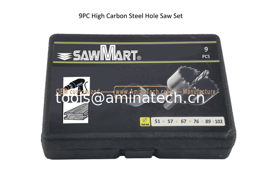 9PC High Carbon Steel Hole Saw Set supplier