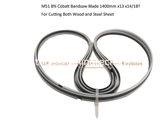M51 8% Cobalt Band Saw Blade   1400mm x13 x14/18T   For Cutting Both Wood and Steel Sheet supplier