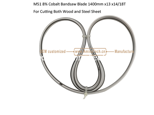 M51 8% Cobalt Band Saw Blade   1400mm x13 x14/18T   For Cutting Both Wood and Steel Sheet supplier
