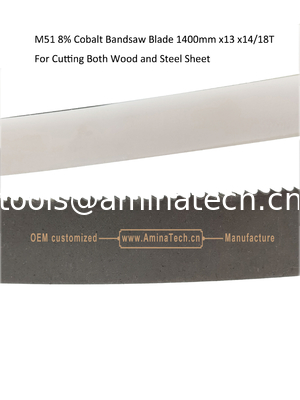 M51 8% Cobalt Band Saw Blade   1400mm x13 x14/18T   For Cutting Both Wood and Steel Sheet supplier