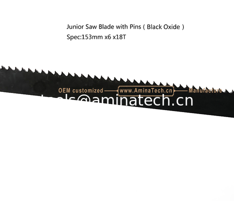 Junior Saw Blade with Pins (Black Oxide) Spec:153mmx6x18T Cutting wood,Plastic,Low-hardness metal supplier