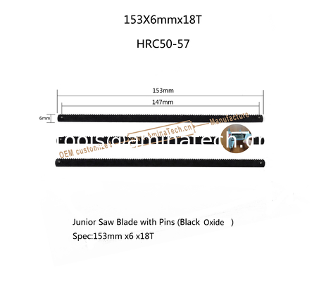 Junior Saw Blade with Pins (Black Oxide) Spec:153mmx6x18T Cutting wood,Plastic,Low-hardness metal supplier