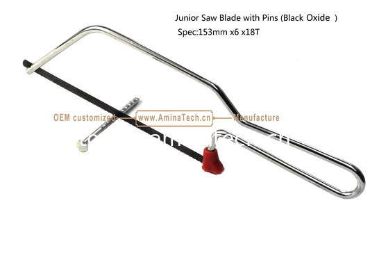 Junior Saw Blade with Pins (Black Oxide) Spec:153mmx6x18T Cutting wood,Plastic,Low-hardness metal supplier