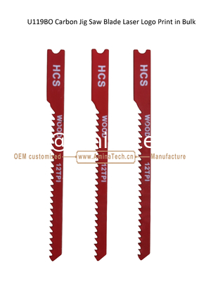 U119BO Carbon Steel Jig Saw Blade Laser Logo Print in Bulk size:75mmX6x12T, Cutting Wood,s,Reciprocating Saw Blade supplier