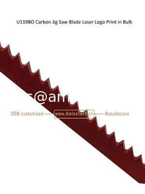 U119BO Carbon Steel Jig Saw Blade Laser Logo Print in Bulk size:75mmX6x12T, Cutting Wood,s,Reciprocating Saw Blade supplier