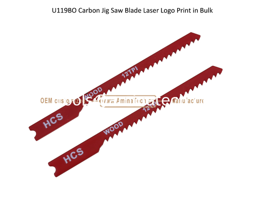 U119BO Carbon Steel Jig Saw Blade Laser Logo Print in Bulk size:75mmX6x12T, Cutting Wood,s,Reciprocating Saw Blade supplier