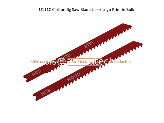 U111C Carbon Steel Jig Saw Blade Laser Logo Print in Bulk size:100mmx8x8T, Cutting Woods,Reciprocating Saw Blade supplier
