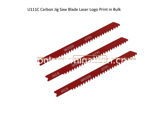 U111C Carbon Steel Jig Saw Blade Laser Logo Print in Bulk size:100mmx8x8T, Cutting Woods,Reciprocating Saw Blade supplier