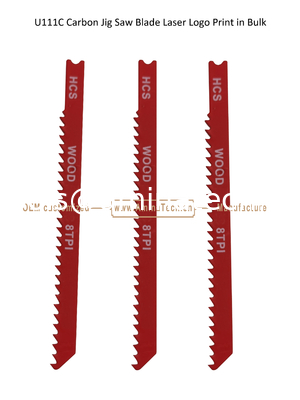 U111C Carbon Steel Jig Saw Blade Laser Logo Print in Bulk size:100mmx8x8T, Cutting Woods,Reciprocating Saw Blade supplier