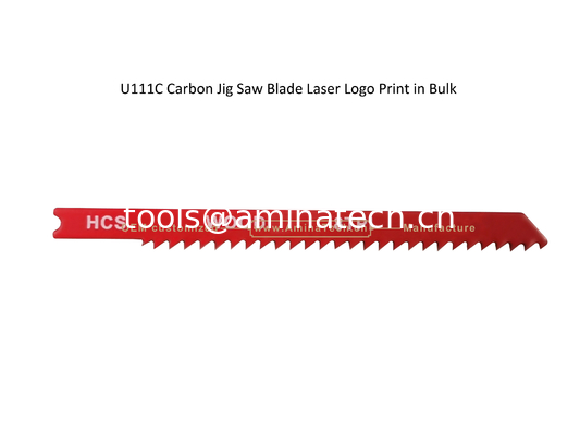 U111C Carbon Steel Jig Saw Blade Laser Logo Print in Bulk size:100mmx8x8T, Cutting Woods,Reciprocating Saw Blade supplier