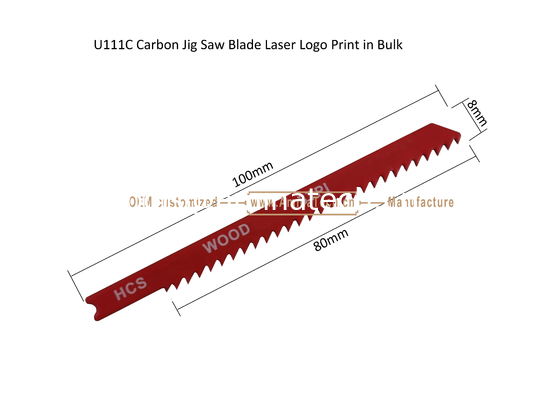 U111C Carbon Steel Jig Saw Blade Laser Logo Print in Bulk size:100mmx8x8T, Cutting Woods,Reciprocating Saw Blade supplier