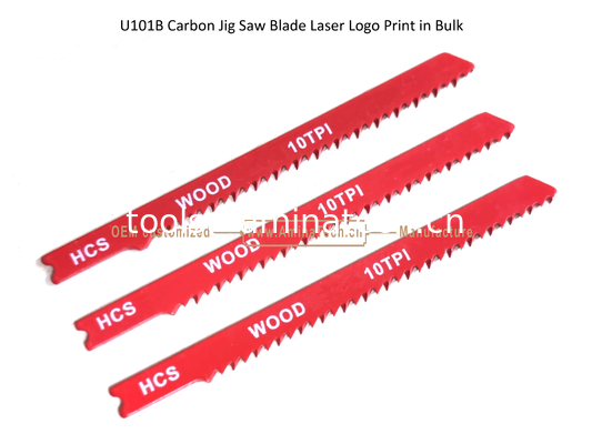 U101B Carbon Steel Jig Saw Blade Laser Logo Print in Bulk size:100mmx8x10T, Reciprocating Saw Blade supplier