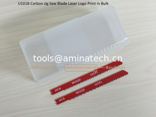 U101B Carbon Steel Jig Saw Blade Laser Logo Print in Bulk size:100mmx8x10T, Reciprocating Saw Blade supplier