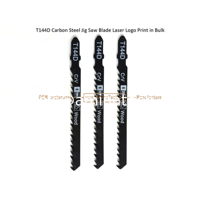 T144D Carbon Jig Saw Blade Laser Logo Print in Bulk size:100mmx8x6T, Cutting Woods,Reciprocating Saw Blade supplier