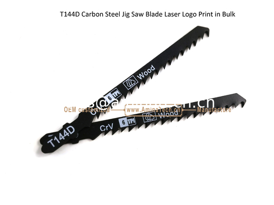 T144D Carbon Jig Saw Blade Laser Logo Print in Bulk size:100mmx8x6T, Cutting Woods,Reciprocating Saw Blade supplier