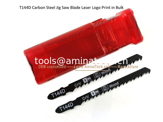 T144D Carbon Jig Saw Blade Laser Logo Print in Bulk size:100mmx8x6T, Cutting Woods,Reciprocating Saw Blade supplier