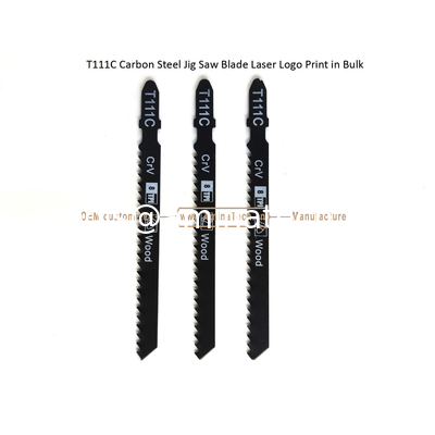 T111C Carbon Steel Jig Saw Blade Laser Logo Print in Bulk size:100mmx8x8T, Cutting Woods,Reciprocating Saw Blade supplier