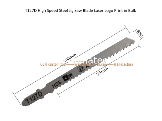 T127D High Speed Steel Jig Saw Blade Laser Logo Print in Bulk size:100mmx8x8T, Cutting Woods,Reciprocating Saw Blade supplier