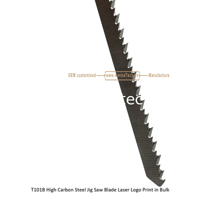 T101B Carbon Steel Jig Saw Blade Laser Logo Print in Bulk size:100mmx8x10T, Cutting Woods,Reciprocating Saw Blade supplier