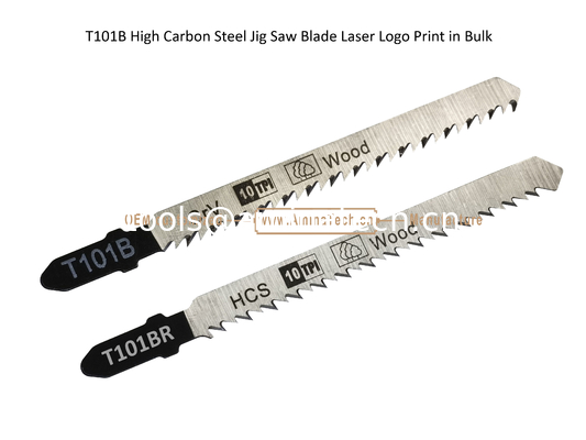 T101B Carbon Steel Jig Saw Blade Laser Logo Print in Bulk size:100mmx8x10T, Cutting Woods,Reciprocating Saw Blade supplier
