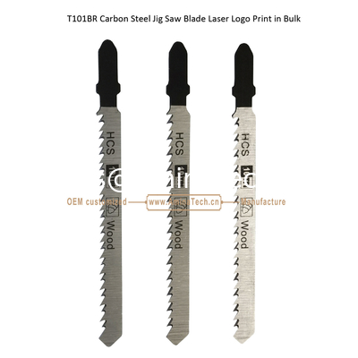 T101BR Carbon Steel Jig Saw Blade Laser Logo Print in Bulk size:100mmx8x10T, Cutting Woods,Reciprocating Saw Blade supplier