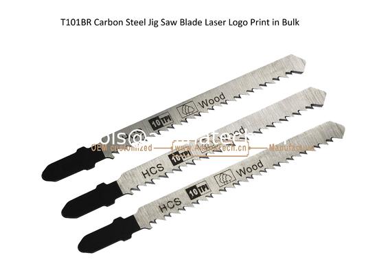 T101BR Carbon Steel Jig Saw Blade Laser Logo Print in Bulk size:100mmx8x10T, Cutting Woods,Reciprocating Saw Blade supplier