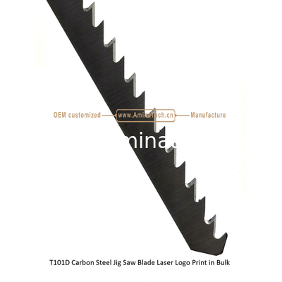 T101D Carbon Steel Jig Saw Blade Laser Logo Print in Bulk size:100mmx8x6T, Cutting Wood,Box Packaging supplier