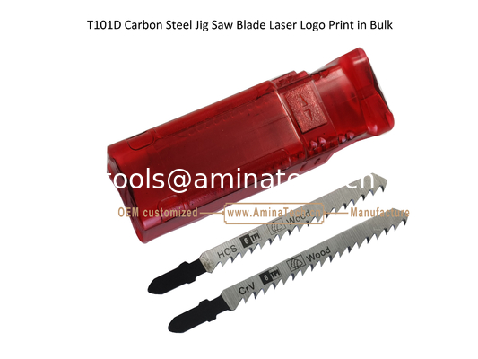 T101D Carbon Steel Jig Saw Blade Laser Logo Print in Bulk size:100mmx8x6T, Cutting Wood,Box Packaging supplier