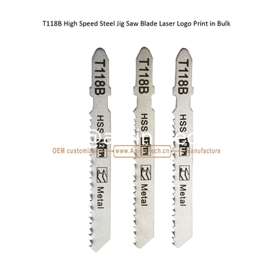 T118B High Speed Steel Jig Saw Blade Laser Logo Print in Bulk,Reciprocating Saw Blade ,Power Tools supplier