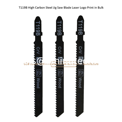 T119B Carbon Jig Saw Blade Laser Logo Print in Bulk size:92mmX8x12T, Cutting Wood,Reciprocating supplier