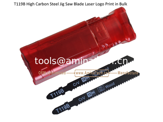 T119B Carbon Jig Saw Blade Laser Logo Print in Bulk size:92mmX8x12T, Cutting Wood,Reciprocating supplier