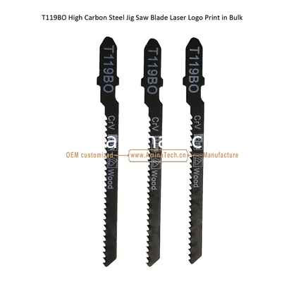 T119BO Carbon Jig Saw Blade Laser Logo Print in Bulk size:82mmX6x12T, Cutting Wood,Reciprocating supplier