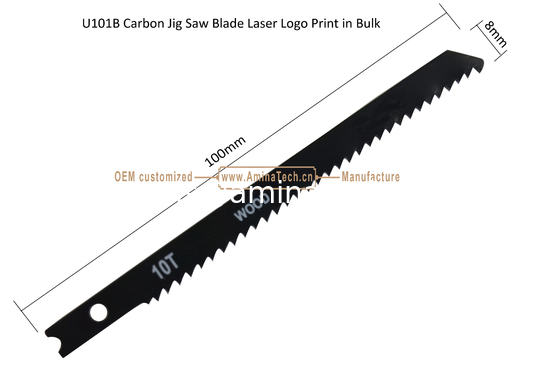 U101B Carbon Steel Jig Saw Blade Laser Logo Print in Bulk size:100mmx8x10T, Cutting Wood,,Reciprocating Saw Blade supplier
