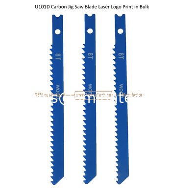 U101D Carbon Steel Jig Saw Blade Laser Logo Print in Bulk size:100mmx8x10T, Cutting Woods,Reciprocating Saw Blade supplier