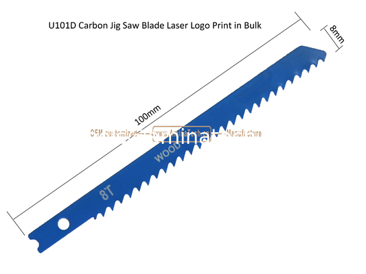 U101D Carbon Steel Jig Saw Blade Laser Logo Print in Bulk size:100mmx8x10T, Cutting Woods,Reciprocating Saw Blade supplier