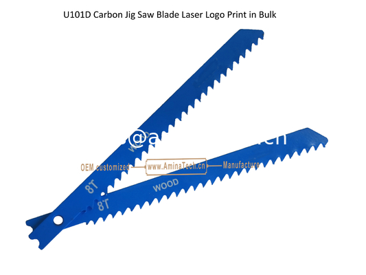 U101D Carbon Steel Jig Saw Blade Laser Logo Print in Bulk size:100mmx8x10T, Cutting Woods,Reciprocating Saw Blade supplier