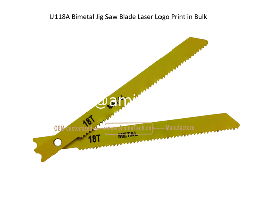 U118A Bimetal Jig Saw Blade Laser Logo Print in Bulk,Reciprocating Saw Blade ,Power Tools supplier